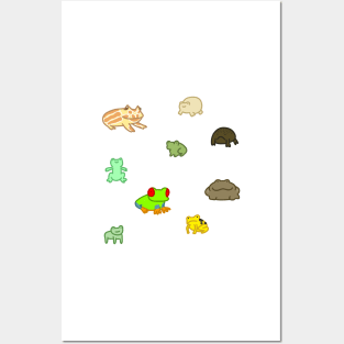 Family Of Frogs Sticker Pack Posters and Art